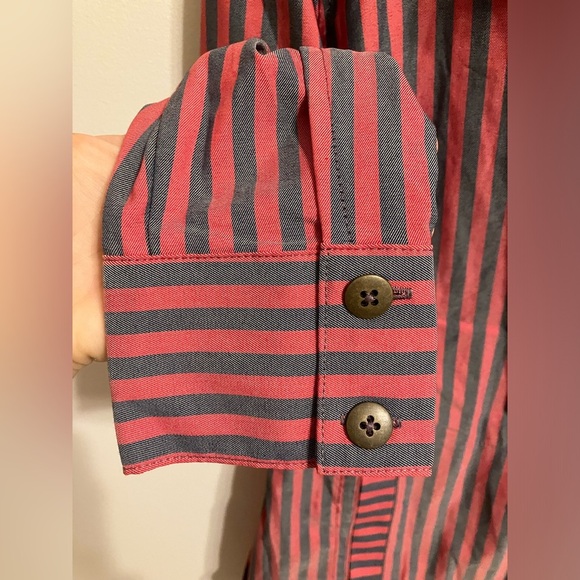 Cabi Regatta Shacket Button Down‎ Striped Womens Size Medium NWT - Picture 4 of 12